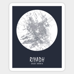 Riyadh, Saudi Arabia City Map - Full Moon Magnet